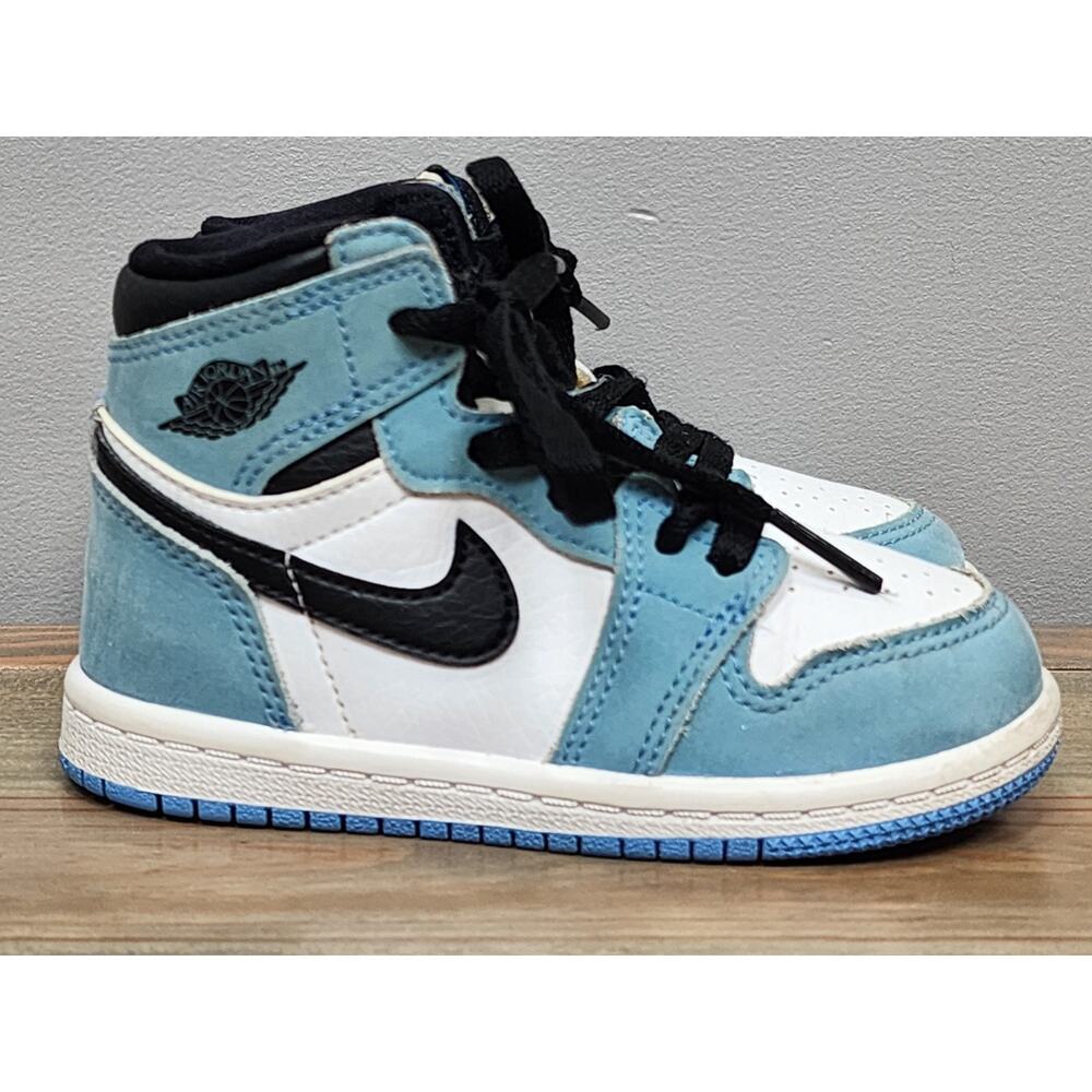 Nike Air Jordan 1 Retro High OG Shoes Toddler Size 7C AO2665-134 University Blue